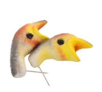 Ciieeo Lot de 2 Têtes D'hirondelle Réalistes en Mousse, Modèle Éducatif Interactif pour Enseignement Scientifique, Décoration de Jardin et Parc, Figurine Résistante à Usage Pédagogique