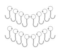 Ciieeo Lot de 20 Crochets en Acier Inoxydable 25 Mm Suspendre, Crochets de Rangement Multifonctions pour Ustensiles Cuisine, Serviettes et Pots, Adaptés Cuisine, Garage et Atelier