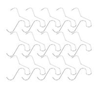 Ciieeo Lot de 20 Crochets Muraux en Acier Inoxydable pour Briques Clips de Fixation sans Perçage Supports Amovibles pour Décoration Intérieure et Extérieure Rangement Jardin et Fêtes