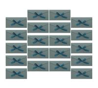 Ciieeo Lot de 20 Enveloppes Vertes Foncées 22x10,8 Cm en Papier Nacré Épais avec Nœud Décoratif, Enveloppes pour Invitations Mariage, Shower, Cartes de Vœux et Anniversaire