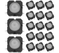 Ciieeo Lot de 20 Interrupteurs à Bouton-Poussoir Momentané Étanche en Silicone 85 X 85 X 5 MM Montage sur Circuit Imprimé Bouton Tactile Compact pour Électronique Automobile et