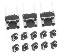 Ciieeo Lot de 20 Interrupteurs Tactiles Momentané 6x6x4,3 Mm 2 Broches Micro-Boutons-poussoirs pour Remplacement, Usage Industriel et Électronique, Pièce Détachée Fiable et Compacte