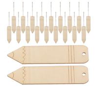 Ciieeo Lot de 20 Marque-pages en Bois Vierges de Crayon Corde en Chanvre, à Peindre et Personnaliser pour Cérémonies et Loisirs Créatifs