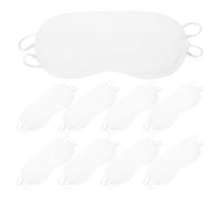 Ciieeo Lot de 20 Masques Yeux Jetables en Polyester Blanc Couvre-Yeux Légers et Confortables pour Dormir Protection Oculaire Pratique Adaptée aux Siestes et Voyages