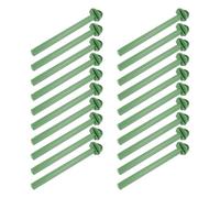 Ciieeo Lot de 20 Perchoirs en Plastique Verts pour Oiseaux, Faciles à Installer Forme Unique, Support pour Cage Perroquets
