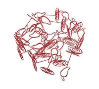 Ciieeo Lot de 20 Porte-Noms Décoratifs en Fer Rouge de Piment, Clips Multifonctions pour Concours Cuisine et Fêtes Élégantes