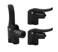 Ciieeo Lot de 3 Adaptateurs de Tuyau à Double Tête pour Pompe à Vélo Embouts Américains et Britanniques Accessoires Noirs Compatibles Vélo Moto et Voiture