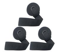 Ciieeo Lot de 3 Ancrages de Porte Robustes en Sangle PVC Noire pour Bandes de Résistance Fitness, Accessoires Musculation à Domicile, Fixation Stable pour Entraînement et Exercices
