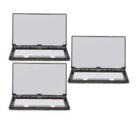 Ciieeo Lot de 3 Boîtes Étanches pour Prises Électriques Double Poste Auto-Adhésives Protection Extérieure Résistante aux Intempéries Boîtier Noir Ultra-Fin pour Salle de Bain et