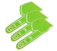 Ciieeo Lot de 3 Doigts en Mousse EVA Verts Accessoires de Supporters Légers et Bruiteurs pour Événements Sportifs Pom-Pom et Fêtes Animées