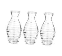 Ciieeo Lot De 3 Flacons D'Aromathérapie pour Diffuseur De Cire Parfumée Diffuseur D'Huiles Essentielles pour Salle De Bain Chauffe-Cire Pot À Vin sans Pied Verre Transparent