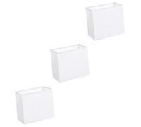 Ciieeo Lot De 3 Grands Abat-Jours En Tissu Blanc Pour Lampe De Table Petit Abat-Jour Carré De Remplacement Abat-Jour Rectangulaire Suspendu En Lin Et