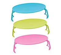 Ciieeo Lot De 3 Grilles Pliables Multifonctions En Pp Pour Micro-ondes, Étagère Vapeur à Plusieurs Niveaux, Maniques Isolantes Thermiques, Pour Cuisson Et Rangement Cuisine, Maison