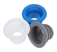 Ciieeo Lot de 3 Joints D’étanchéité en Silicone Souple Anti-odeurs pour Siphon de Sol, Bouchons de Drainage Polyvalents Blancs, Bleus et Gris, Protection Drain pour Salle de Bain,