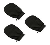 Ciieeo Lot de 3 Moufles Exfoliants Noirs en Viscose Rayon pour Bain, Élimine les Peaux Mortes, Adapté Massage du Dos L'autobronzant
