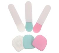 Ciieeo Lot de 3 Pinceaux Applicateurs en Silicone pour Masque Visage avec Capuchon Anti-poussière Outil Cosmétique pour Crème, Lotion Corporelle et Fond de Teint Tête