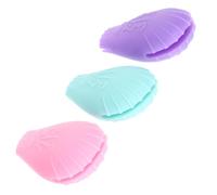 Ciieeo Lot de 3 Protège-pinceaux en Silicone Couleur Rose, Vert Clair et Violet, Taille Moyenne, Étui de Protection Anti-poussière pour Pinceaux à Fards à Paupières et Correcteurs,