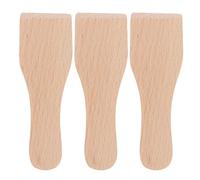 Ciieeo Lot de 3 Spatules en Bois Multifonctions pour Cuisson, Racloir à Pizza et Pâtisserie, Petites Spatules Réutilisables, Manche Ergonomique, Couleur Naturelle, Accessoires la Cuisine