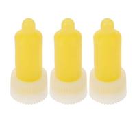 Ciieeo Lot de 3 Têtes de Pompe Distributeur de Savonnette en Caoutchouc pour Salle de Bain Hôtel, Technologie Étanche Joint Hermétique, Compatibles Flacons 350ml Couleur Aléatoire