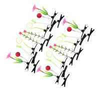 Ciieeo Lot de 30 Pinces à Cheveux Sprout en Plastique et Métal, Légères et Élégantes, Accessoires pour Cheveux Décoratifs pour Anniversaire et Filles