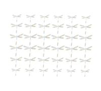 Ciieeo Lot de 36 Stickers Muraux Imitation Libellule 3D Creux Autocollants Décoratifs Argentés pour Chambre Salon et Fête Décoration Murale Élégante et Originale