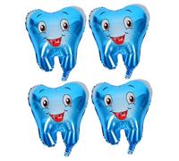 Ciieeo Lot de 4 Ballons de Dent en Aluminium pour Baby Shower Décoration de Fête Amusante Facile à Gonfler pour Anniversaire Décorations de Fête Colorées