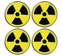 Ciieeo Lot de 4 Broches en Alliage Symbole de Radiation, Épingles Décoratives Portables Faciles à Mettre pour Femmes, Accessoire Chic et Original pour Vêtements