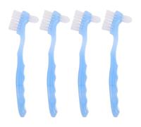 Ciieeo Lot de 4 brosses à dents pour prothèses dentaires - Brosse double face pour adultes, adaptée au nettoyage des prothèses dentaires et aux de pour personnes âgées