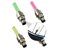 Ciieeo Lot de 4 Éclairages LED Colorés pour Valve de Pneu de Vélo - Rouge Bleu Vert Jaune - Ampoules LED pour Éclairage de Roue de Vélo Accessoires Lumineux pour Sécurité et Style