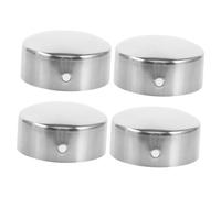 Ciieeo Lot de 4 Embouts de Rampe d'Escalier en Acier Inoxydable Capuchons Décoratifs Design Simple Facile à Installer pour Escaliers Intérieurs Accessoires de Bricolage