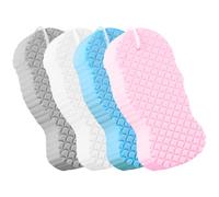Ciieeo Lot de 4 Éponges de Bain Bébé Motif Écaille de Poisson Éponge Corporelle Ménagère Ultra Douce Accessoire de Bain Lavageable Résistant à L'usure pour Soin Délicat Peau