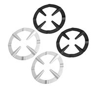 Ciieeo Lot De 4 Grilles Pour Brûleur De Cuisinière à Gaz En Fonte Inoxydable, Support Antidérapant Pour Poêles Et Réducteur De Feu, Accessoire Cuisson Maison Et Restaurant, Argenté Et Noir