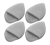 Ciieeo Lot de 4 Houppettes Triangulaires en Polyuréthane Gris, Éponges Exfoliantes et Démaquillantes Visage, Nettoyage Précis Pointe Pointue, Adaptées aux Peaux Sensibles et Usage
