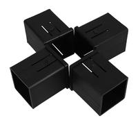 Ciieeo Lot de 4 Manchons Tubulaires Creux Carrés pour Équipements de Fitness, Adaptateur Intérieur de Tube 50Mm vers 40Mm, Insert Renforcé Compatible Machines d'Entraînement, Accessoires