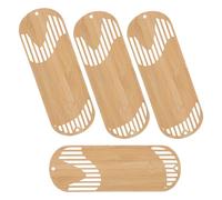 Ciieeo Lot de 4 Marque-pages en Bambou 14x5x0,2 Cm, Marque-pages Vierges Décoratifs et Délicats, Accessoires de Lecture pour Étudiants et Amateurs de Livres, Support Lecture Artisanal