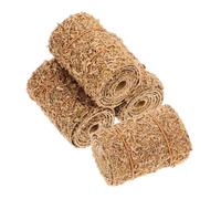 Ciieeo Lot de 4 Mini Meules de Foin en Bois pour Maison de Poupée Décor Miniature Rustique Effet Naturel pour Loisirs Créatifs et Décoration de Jardin