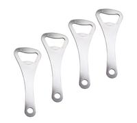 Ciieeo Lot de 4 Ouvre-bouteilles en Acier Inoxydable Argenté, Design Ergonomique, Robuste et Épais, pour Ouvrir Bouteilles de Bière Facilement la Maison Plein Air