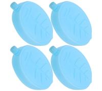 Ciieeo Lot de 4 Pains de Glace Réutilisables en Caoutchouc Sûr pour Ventilateur Climatiseur, Taille Standard, Packs de Glace Solide pour Glacière, Refroidissement Portable