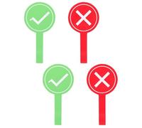 Ciieeo Lot de 4 Palettes de Vote Portables en Mousse, 2 Rouges et 2 Vertes, Matériel Pédagogique pour Évaluation en Classe, Accessoires de Vote pour Jeux et Commissions Éducatives