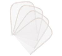 Ciieeo Lot de 4 Pièces Postiche Frontale Dentelle 4X4 CM Marron Foncé, Base en Filet pour Confection de Perruques à Domicile