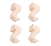 Ciieeo Lot de 4 Pieds de Meubles en Bois Massif Caoutchouc Dimensions 12X6 CM Pieds de Remplacement pour Canapé Table Basse et Meuble TV Résistants à L’Humidité et Faciles à Nettoyer