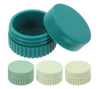 Ciieeo Lot de 4 Piluliers Hebdomadaires en Silicone Boîte à Pilules Portable 4 Couleurs Assorties Vert Foncé Vert Herbe Rangement Pratique pour Remède et Vitamines en Voyage