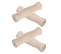 Ciieeo Lot de 4 Poignées en Bois Massif pour Barbecue 3 X 11 Cm, Poignées Ergonomiques Détachables pour Ustensiles et Accessoires Cuisine en Plein Air, Remplacement Manches Brosse