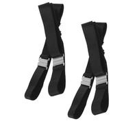 Ciieeo Lot de 4 Porte-jarretelles de Cuisse Réglables Grosse Taille, Tissu en Alliage de Zinc et Polyester, Sangle Élastique Antidérapante Noire, Ensemble de Jarretières pour Femmes