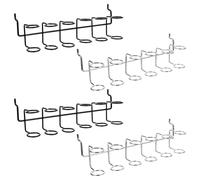 Ciieeo Lot de 4 Porte-Outils en Panneau Perforé en Acier Inoxydable Support de Rangement pour Tournevis et Pinces Crochets Multi-Anneaux Noirs et Argentés Organisateur D’Atelier