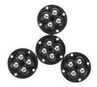 Ciieeo Lot de 4 Roulettes Adhésives pour Meubles 4 Billes en Acier Abs, Supportant 100 Kg, Petites Roues Noires pour Rangement la Cuisine et Chariot