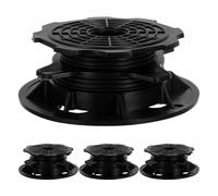 Ciieeo Lot de 4 Socles de Terrasse Réglables en Plastique Hauteur 22-40 MM Base Robuste et Résistante aux Intempéries Support de Plaque Extérieur pour Jardin et Terrasse