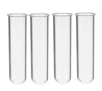 Ciieeo Lot de 4 Vases Tubes à Essai en Verre Transparent 3,7x4,7x15 Cm pour Hydroponie, Propagation de Plantes et Décoration Intérieure, Accessoires pour Terrarium de Bureau