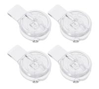 Ciieeo Lot de 4 Verrous de Porte en Acrylique Transparent, Verrouillage Simple pour Animaux et Garçon et Filles, Serrure de Sécurité pour Armoires et Coffres, Protection Pratique