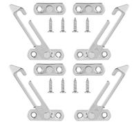 Ciieeo Lot de 4 Verrous de Sécurité Garçon et Filles pour Fenêtres en Acier Inoxydable, Limiteur d'Angle d'Ouverture sans Perçage, Compatible Fenêtres à Ouverture Battante, Installation